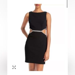 Aqua Cutout Mini Dress